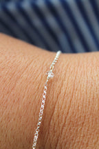 Bracelet multi-pierres de naissance - Diamant Herkimer (avril) - Lien Divin