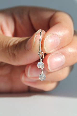 Threader Hoops (Labradorite)