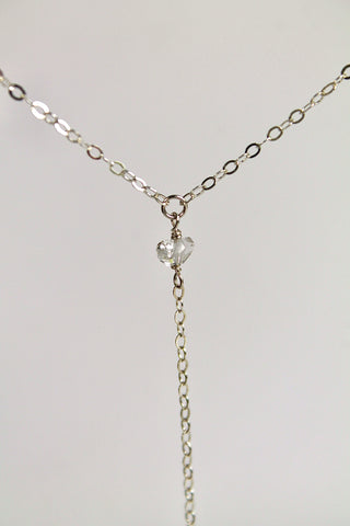 Herkimer Diamond Lariat Necklace