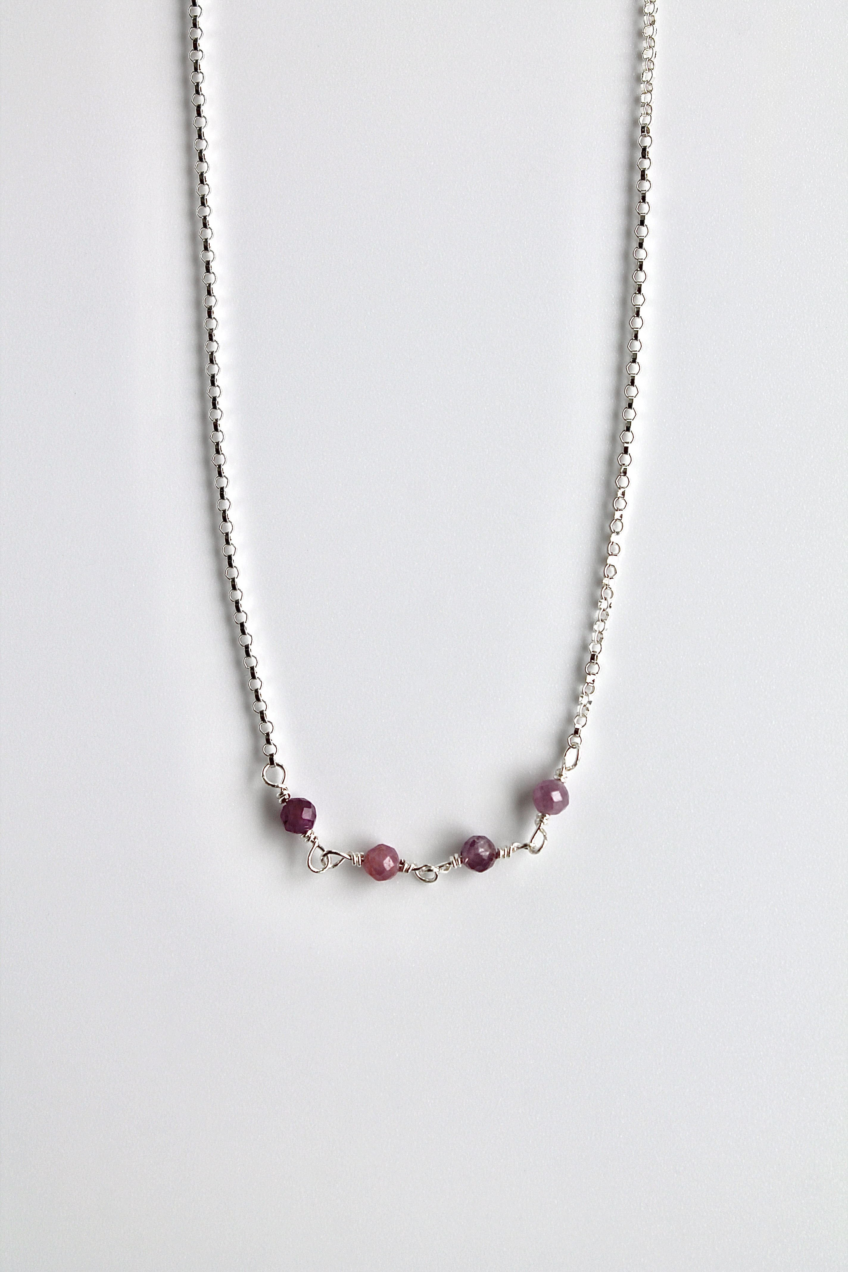Birthstone Bar Necklace - Ruby (July) - Passion