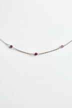 Pulsera con múltiples piedras de nacimiento: Rubí (julio) - Pasión