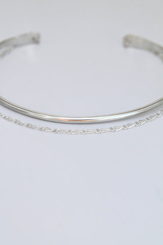 Cuff & Chain Open Bangle