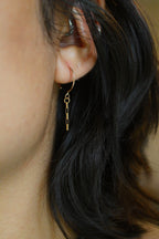 Threader Hoops (with Dangly Chain)