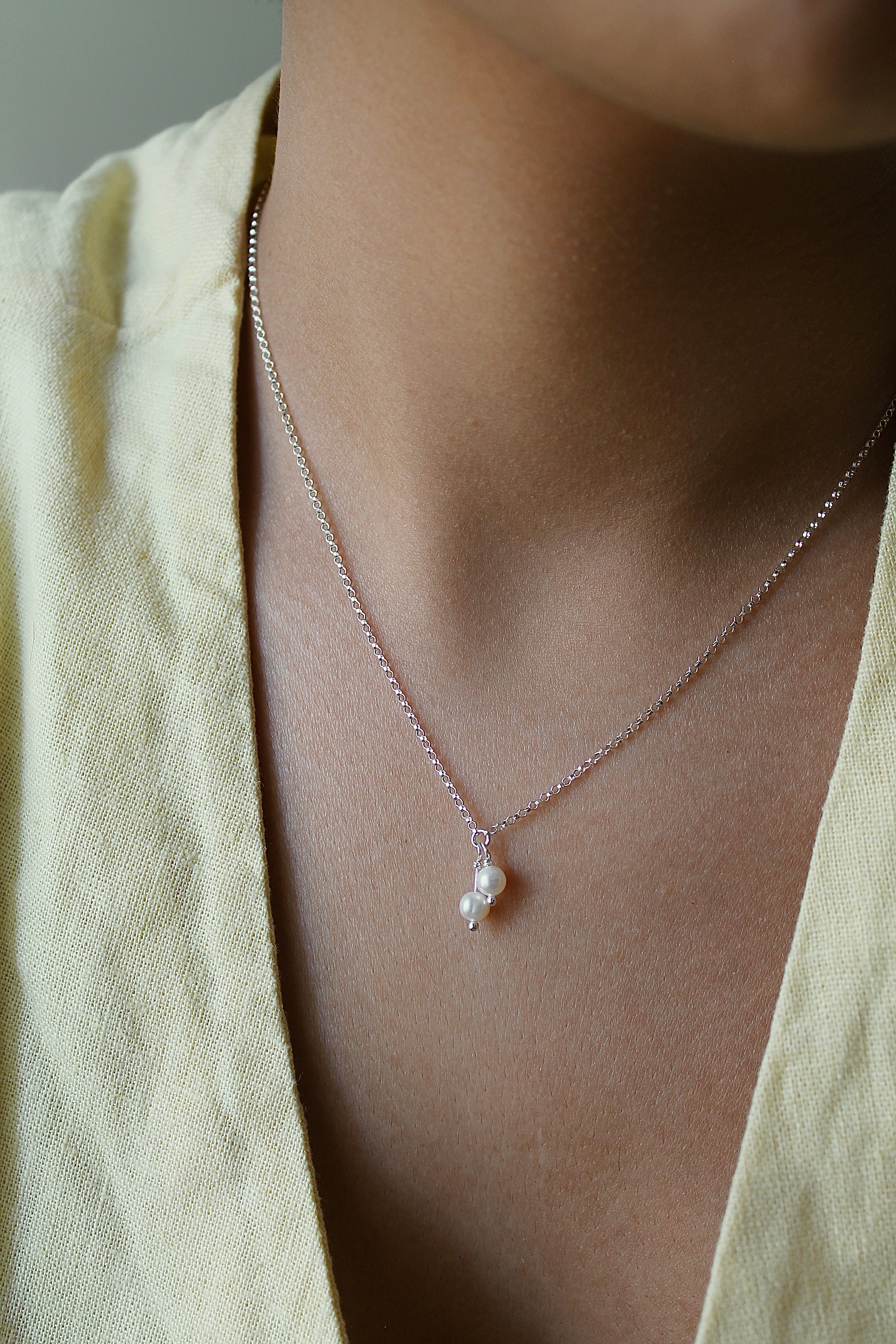 Lily of the Valley & Freshwater Pearl Necklace