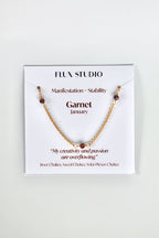 Multi Birthstone Bracelet - Garnet (January) - Manifestation