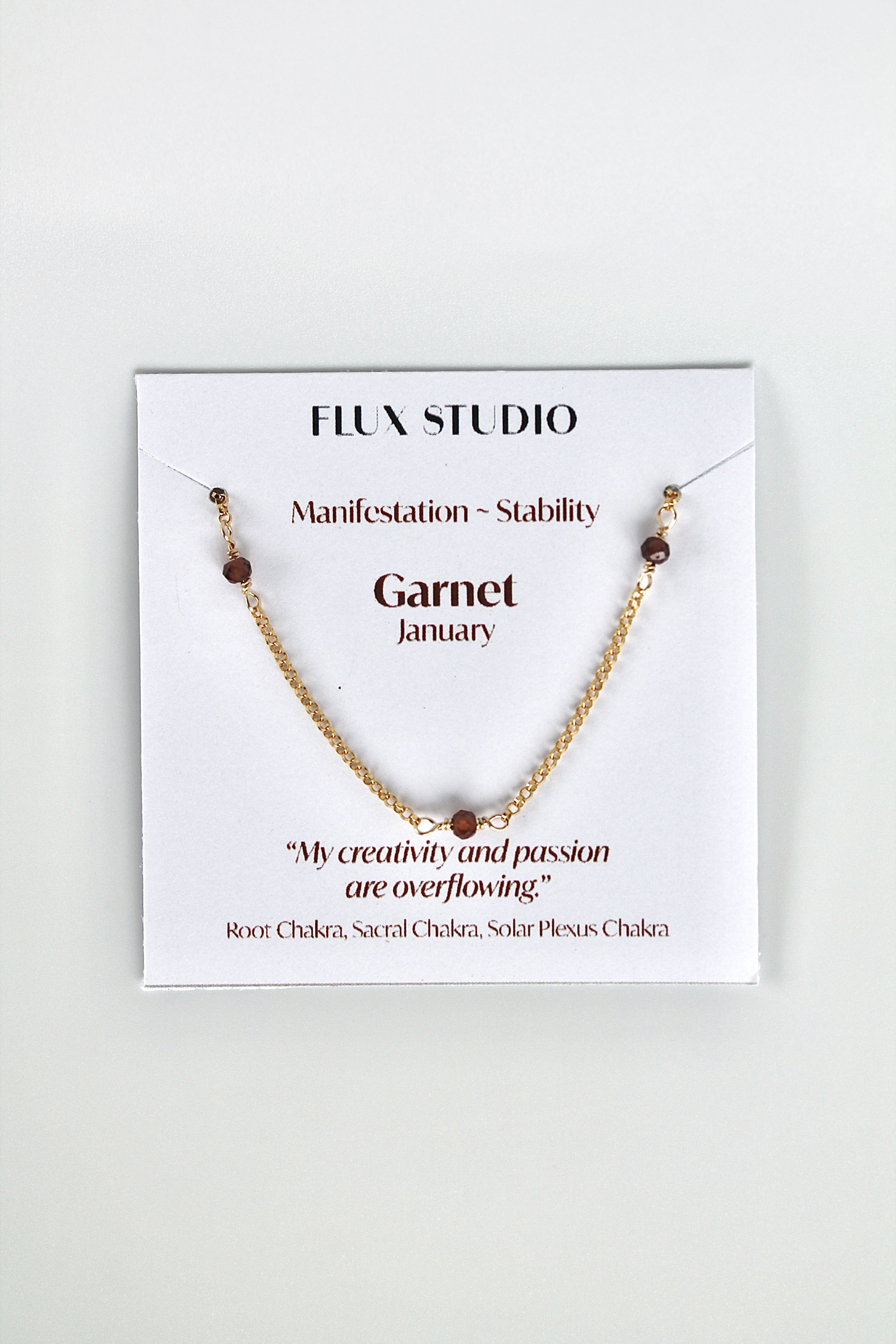 Multi Birthstone Bracelet - Garnet (January) - Manifestation