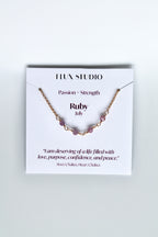 Birthstone Bar Necklace - Ruby (July) - Passion