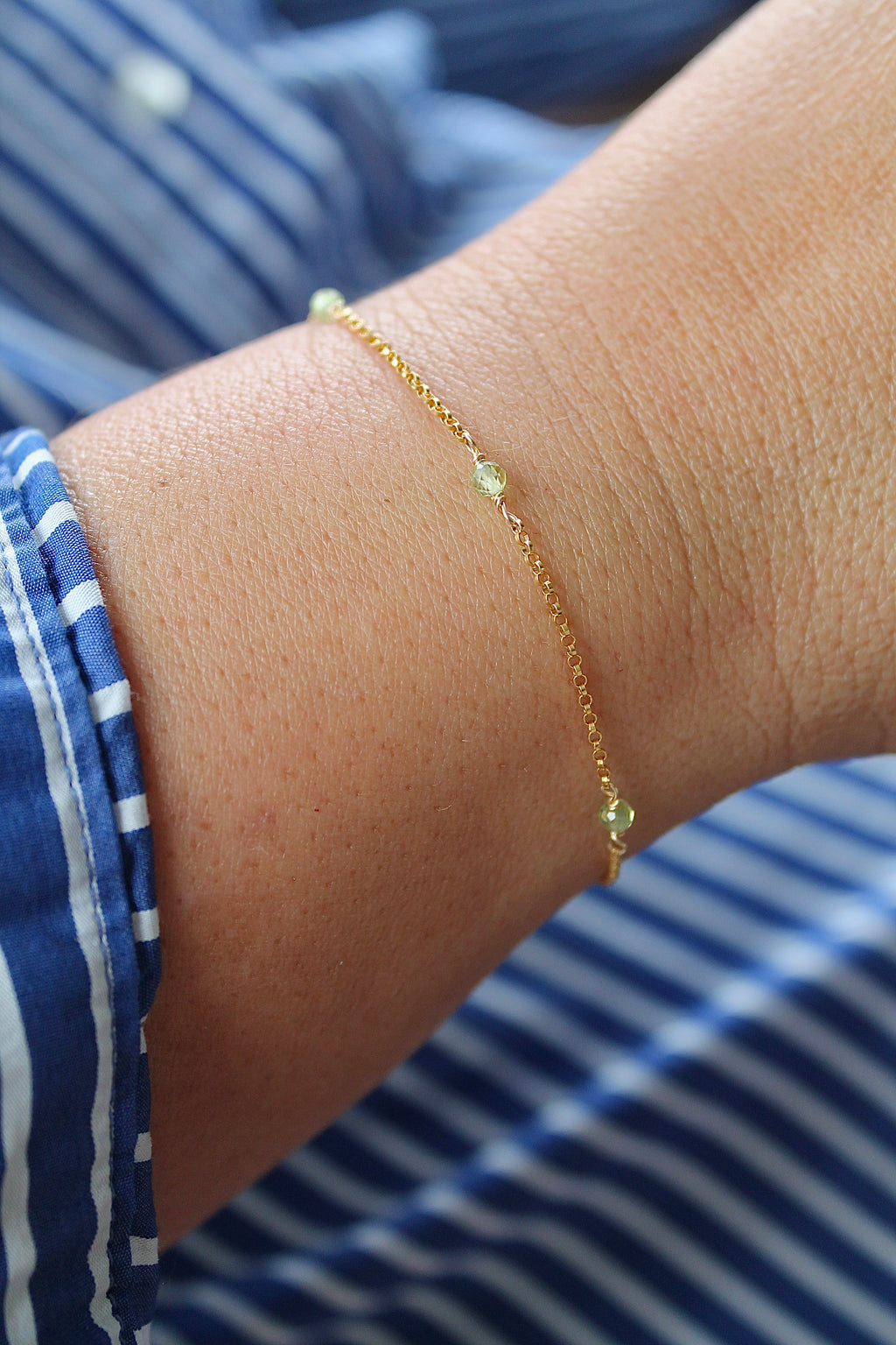 Multi Birthstone Bracelet - Peridot (August) - Good Fortune