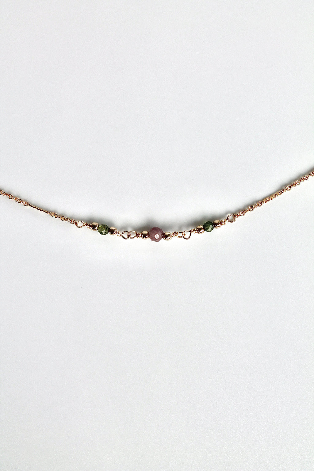 Compassion Healing Bracelet (Green & Rubellite Tourmaline)