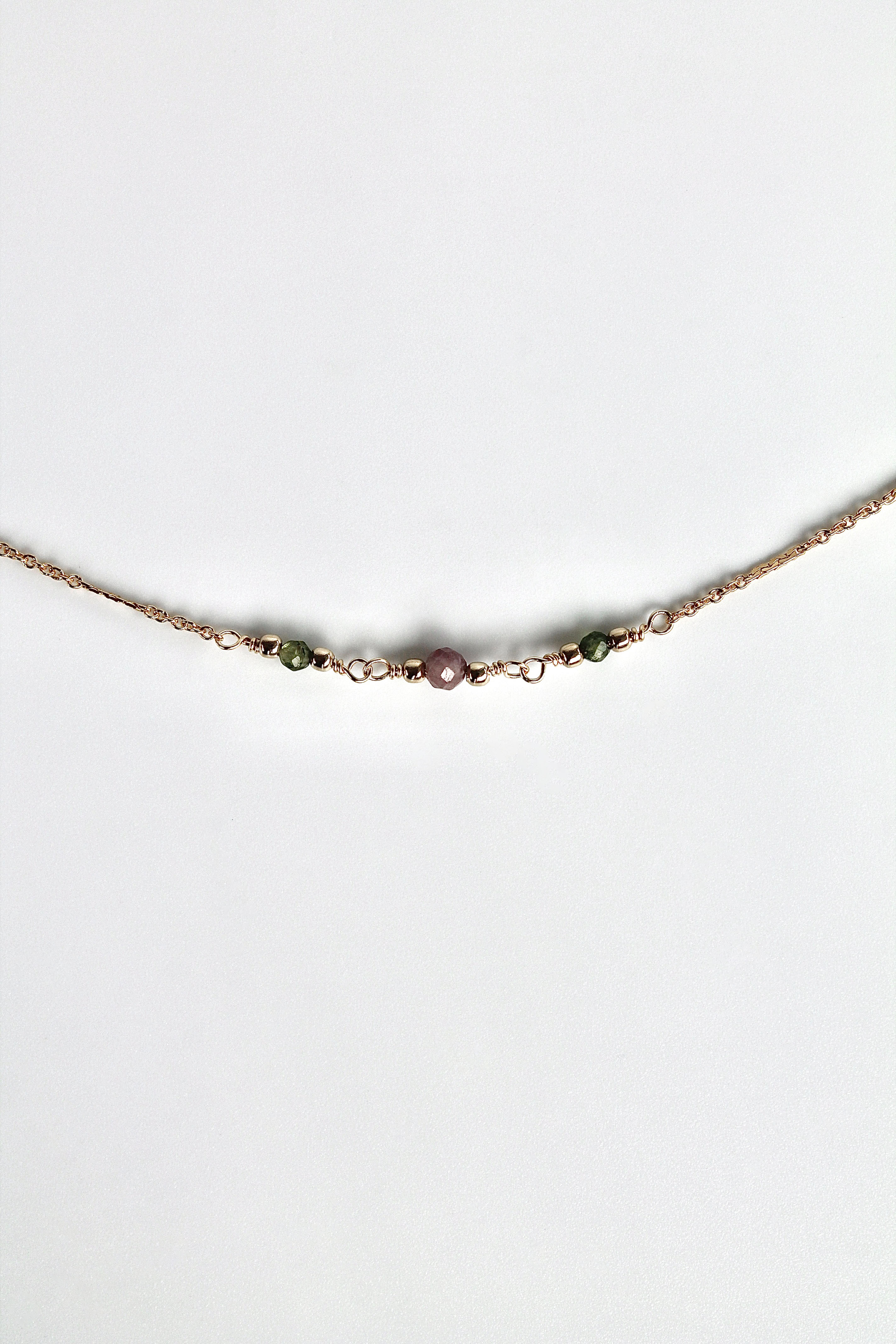Compassion Healing Bracelet (Green & Rubellite Tourmaline)
