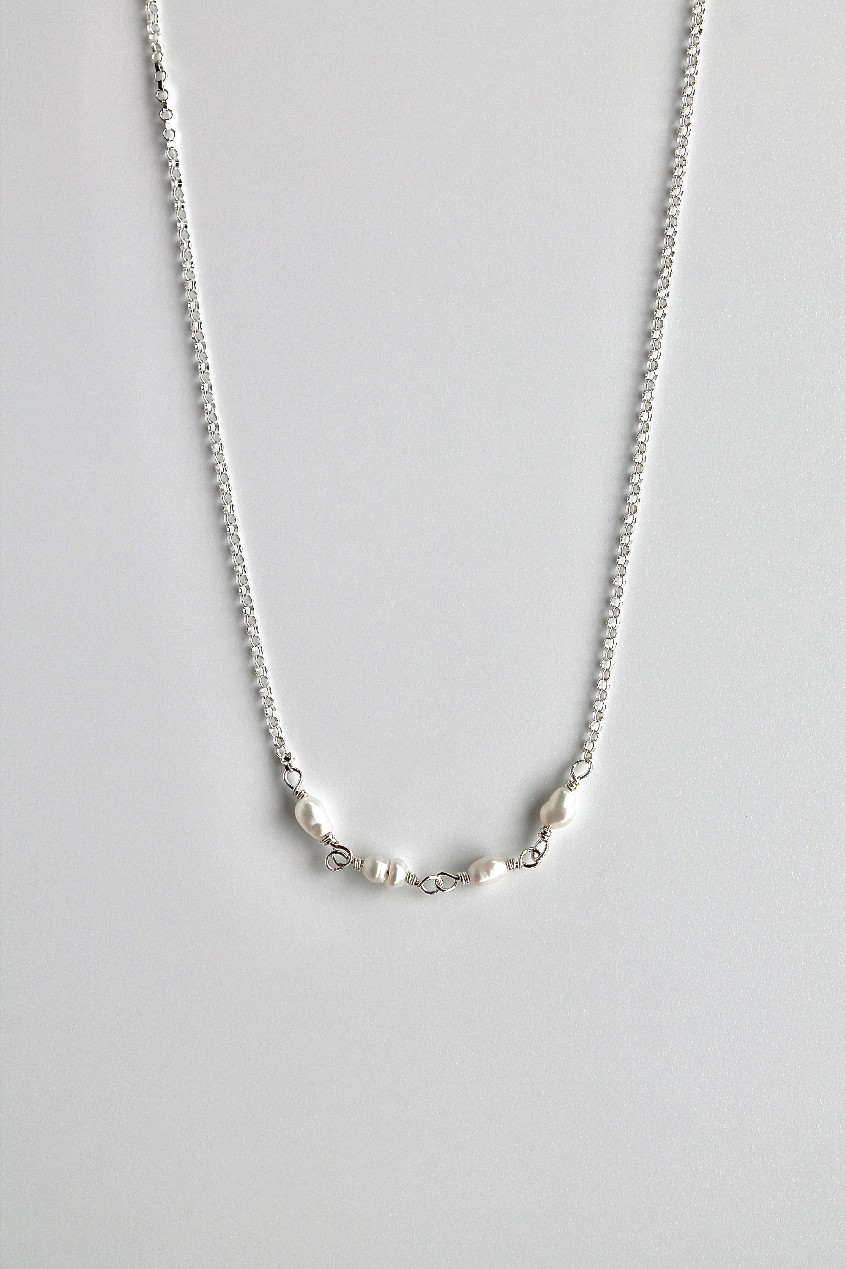 Birthstone Bar Necklace - Freshwater Pearl (June) - Purity