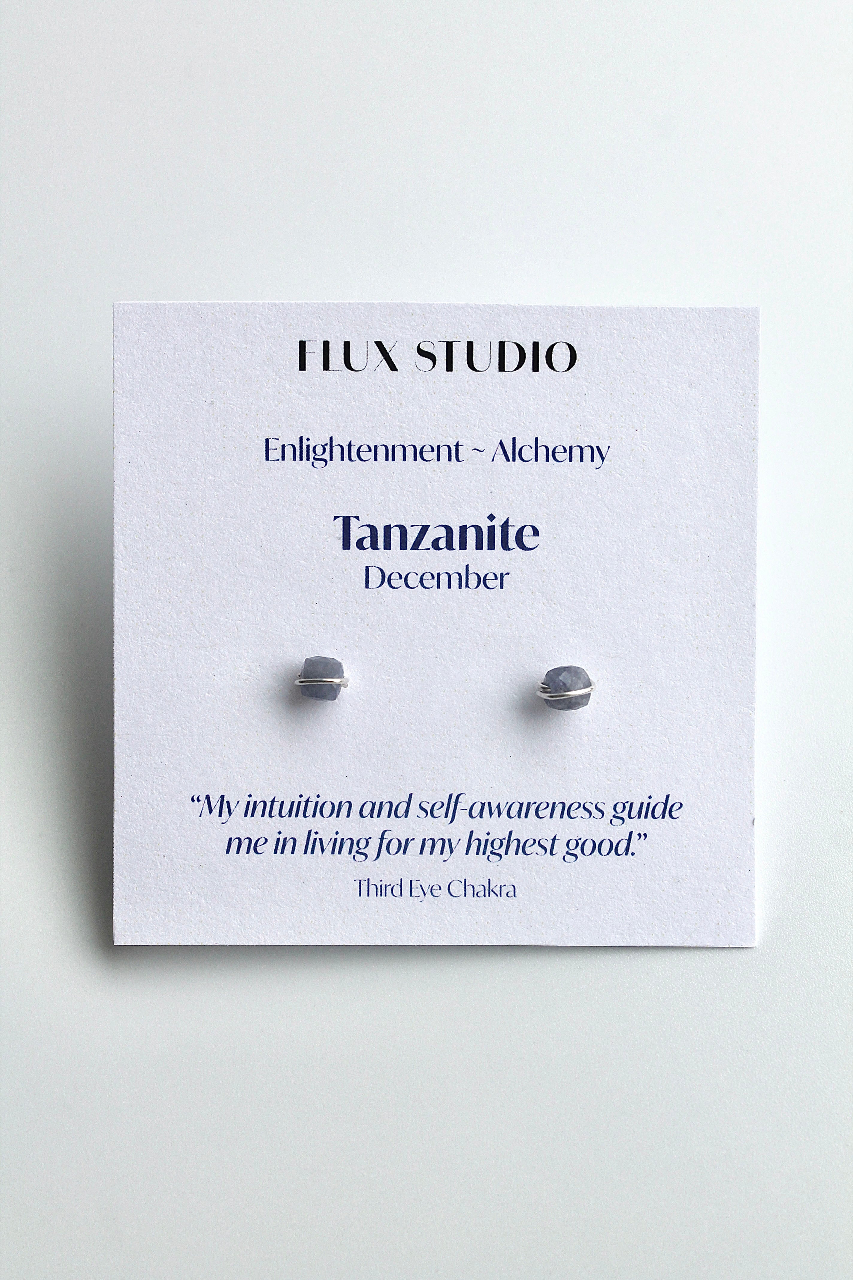 Birthstone Studs - Tanzanite (December) - Enlightenment