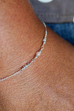 Embracing Change Healing Bracelet (Aquamarine & Peach Moonstone)