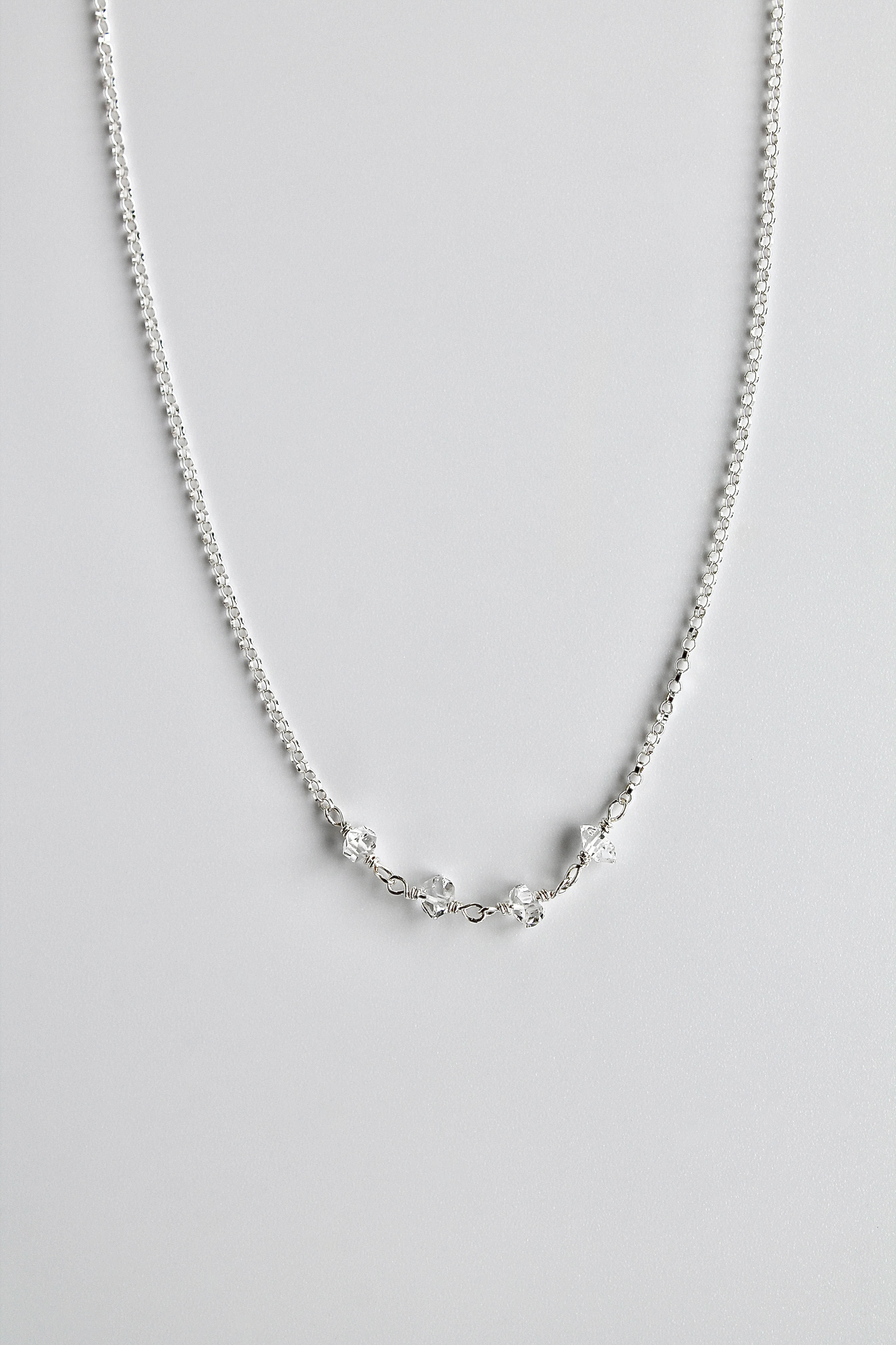 Birthstone Bar Necklace - Herkimer Diamond (April) - Divine Connection