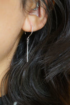 Threader Hoops (with Dangly Hammered Bar)