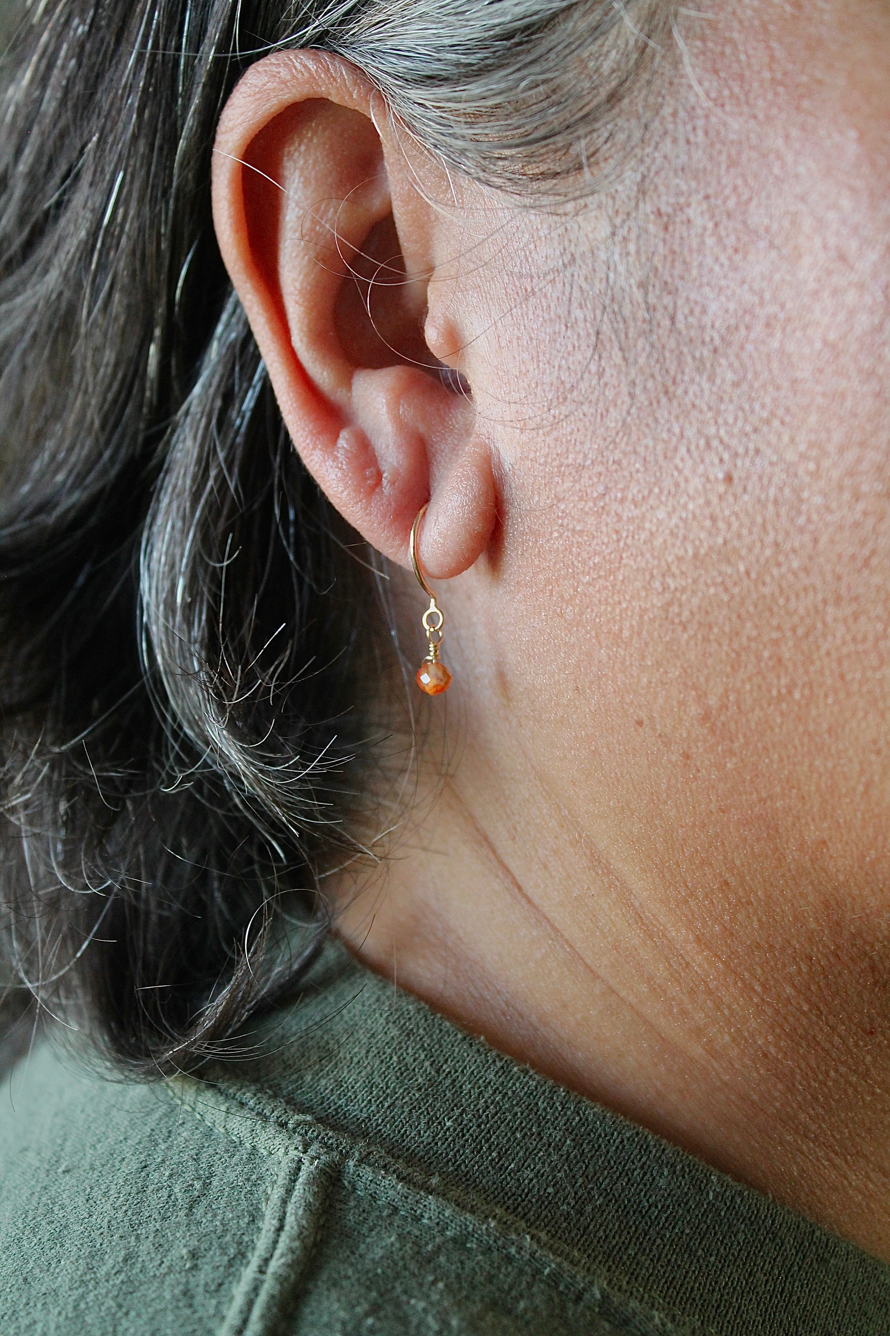 Threader Hoops (Carnelian)