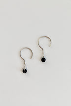 Threader Hoops (Black Tourmaline)