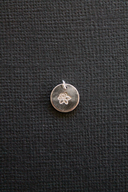 BIRTH FLOWER CHARMS - STERLING SILVER