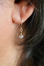 Threader Hoops (Labradorite)
