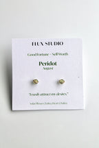 Birthstone Studs - Peridot (August) - Good Fortune