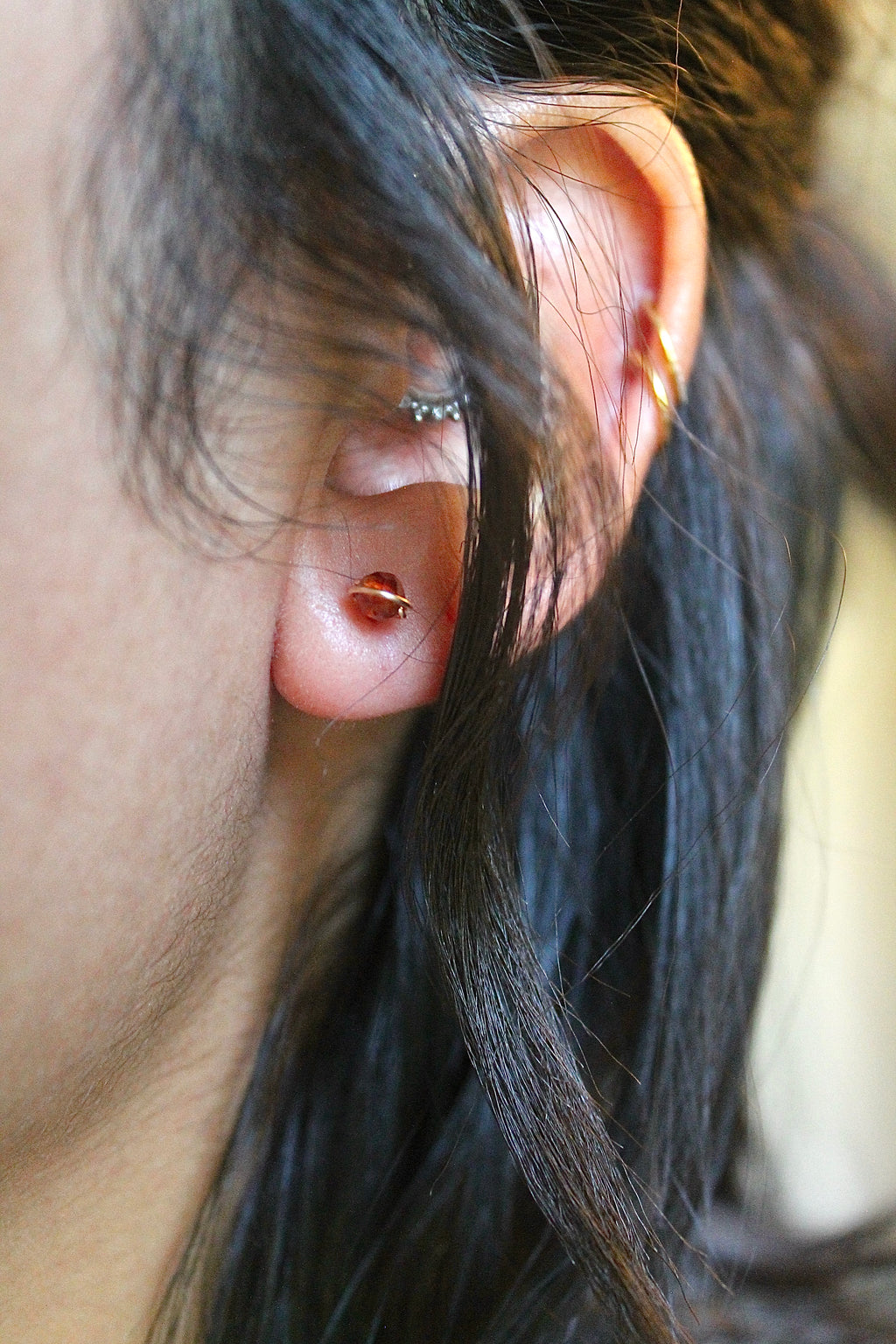 Birthstone Studs - Garnet (January) - Manifestation