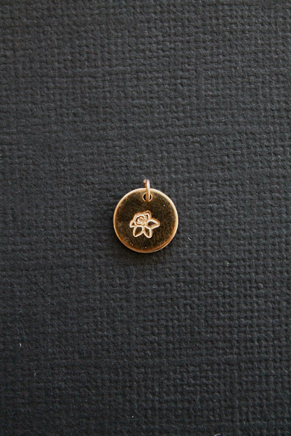 BIRTH FLOWER CHARMS - 14K GOLD FILLED