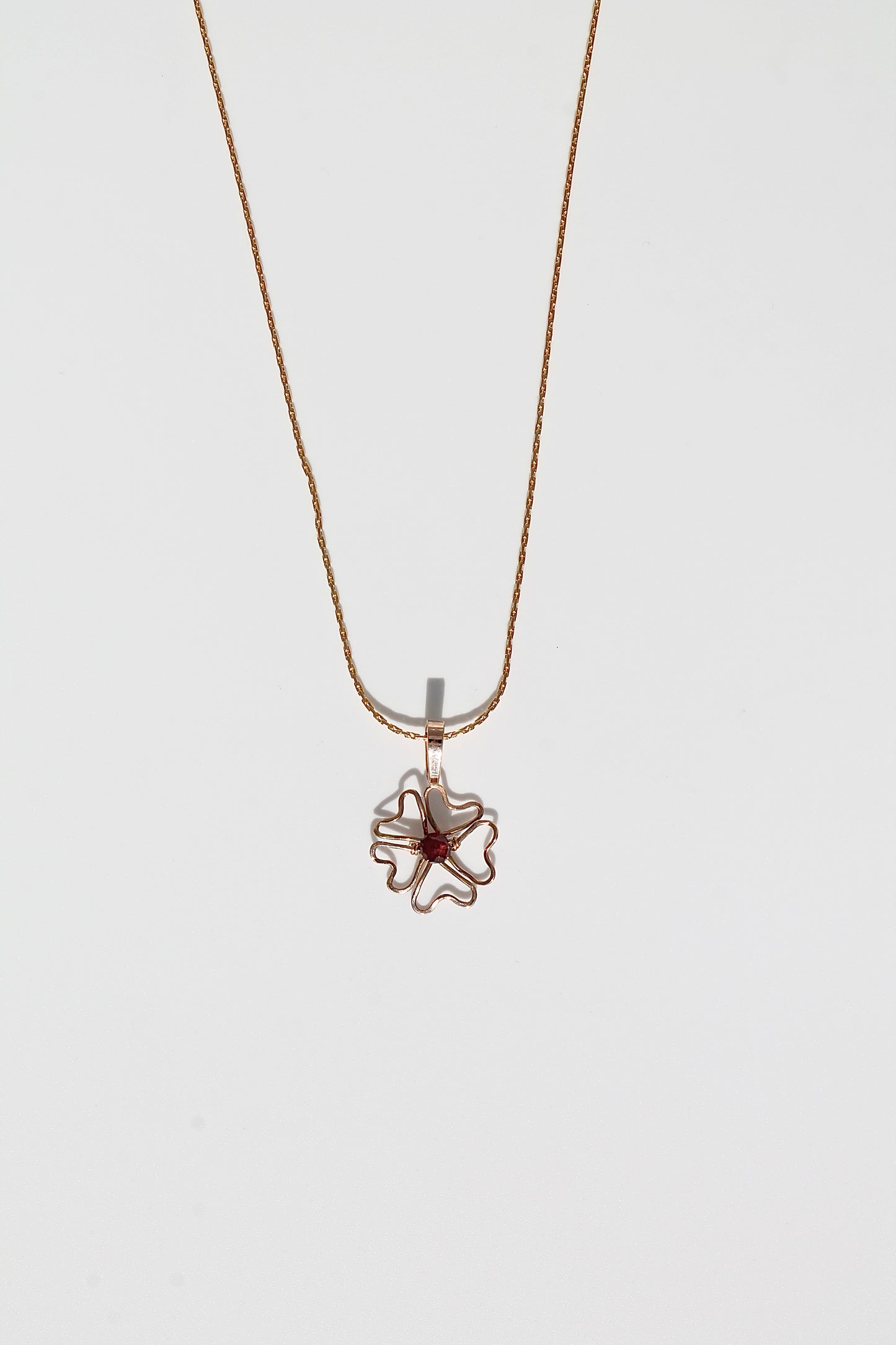 Phlox & Tourmaline Pendant Necklace - 14k Gold Filled