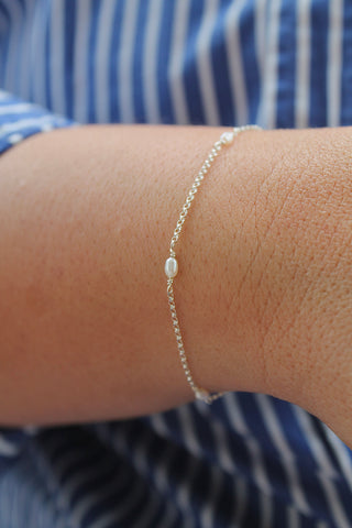 Multi Birthstone Bracelet - Freshwater Pearl (June) - Purity