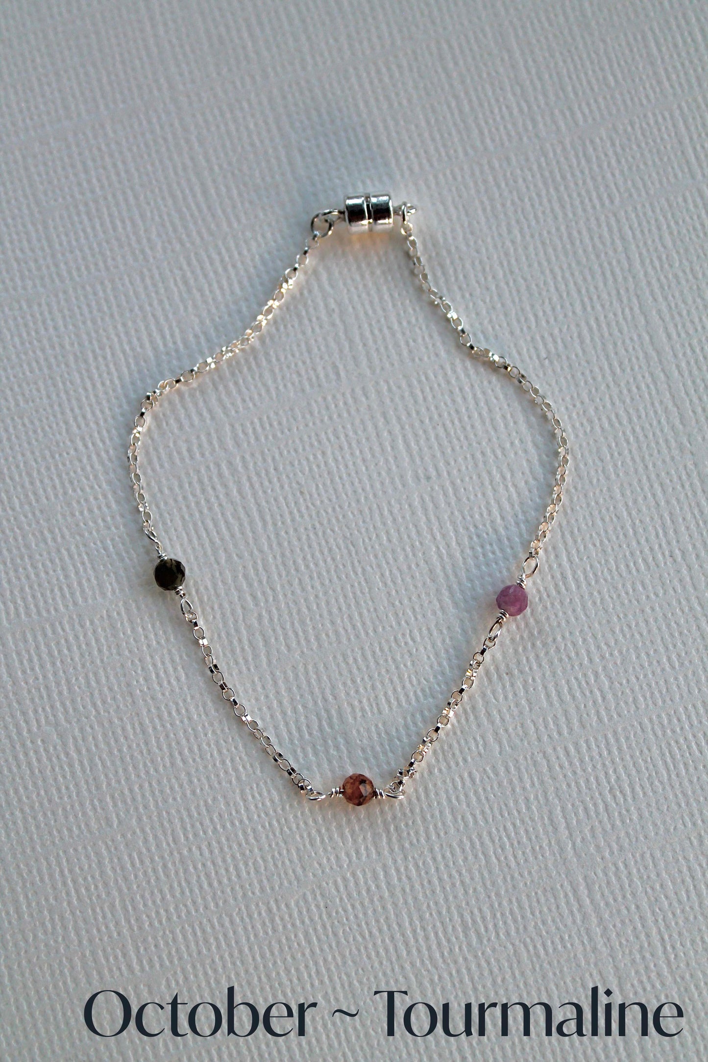 MULTI BIRTHSTONE BRACELET - STERLING SILVER