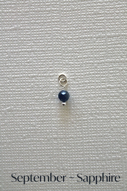 BIRTHSTONE CHARMS - STERLING SILVER