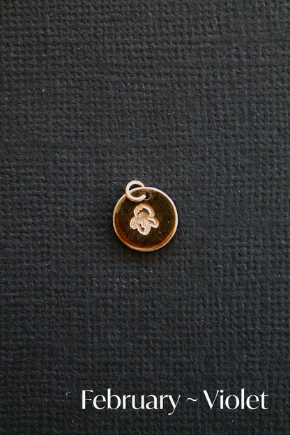 BIRTH FLOWER CHARMS - 14K GOLD FILLED