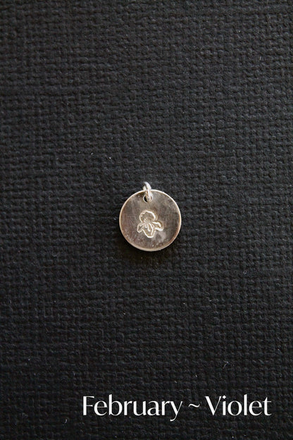 BIRTH FLOWER CHARMS - STERLING SILVER