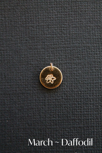 BIRTH FLOWER CHARMS - 14K GOLD FILLED