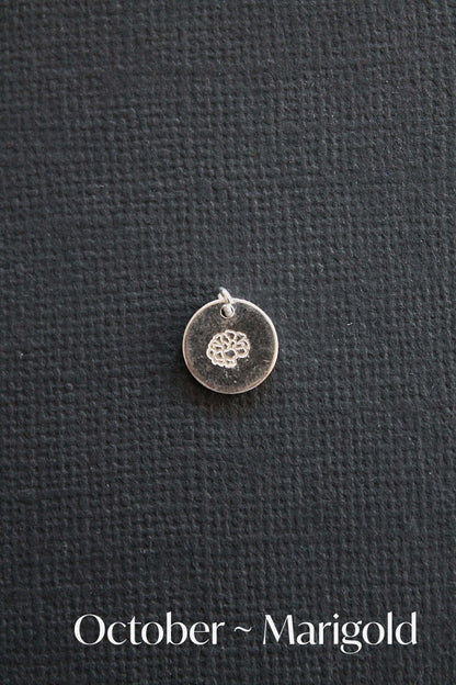 BIRTH FLOWER CHARMS - STERLING SILVER