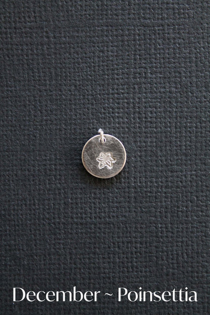 BIRTH FLOWER CHARMS - STERLING SILVER