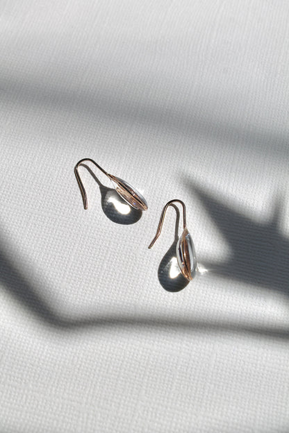 "APRIL SHOWERS" LARGE RAINDROP THREADERS - 14K GOLD FILLED