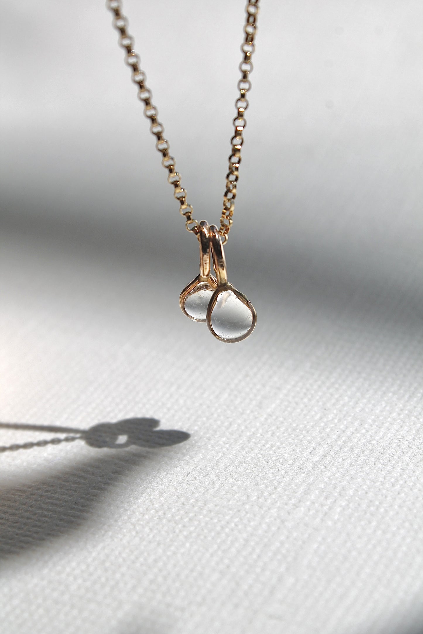 "APRIL SHOWERS" MULTI RAINDROP NECKLACE - 14K GOLD FILLED