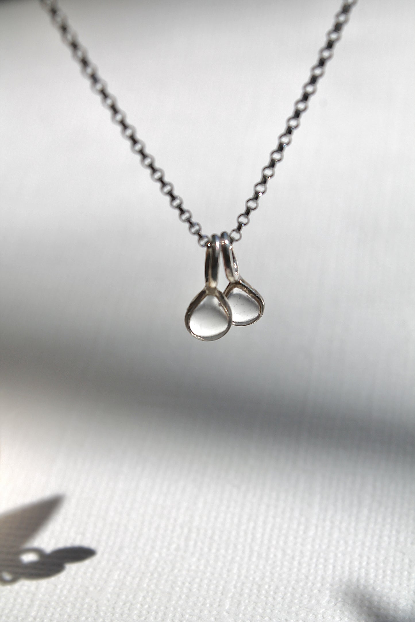 "APRIL SHOWERS" MULTI RAINDROP NECKLACE - STERLING SILVER