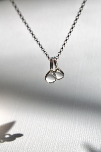 "APRIL SHOWERS" MULTI RAINDROP NECKLACE - STERLING SILVER