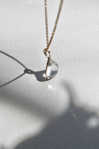 "APRIL SHOWERS" LARGE RAINDROP NECKLACE - 14K GOLD FILLED