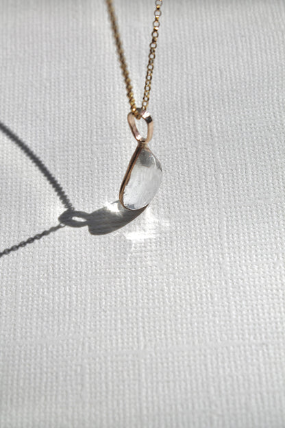 "APRIL SHOWERS" LARGE RAINDROP NECKLACE - 14K GOLD FILLED