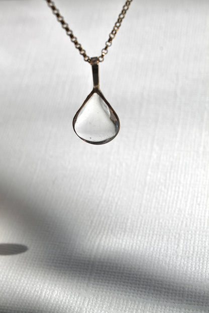 "APRIL SHOWERS" LARGE RAINDROP NECKLACE - 14K GOLD FILLED