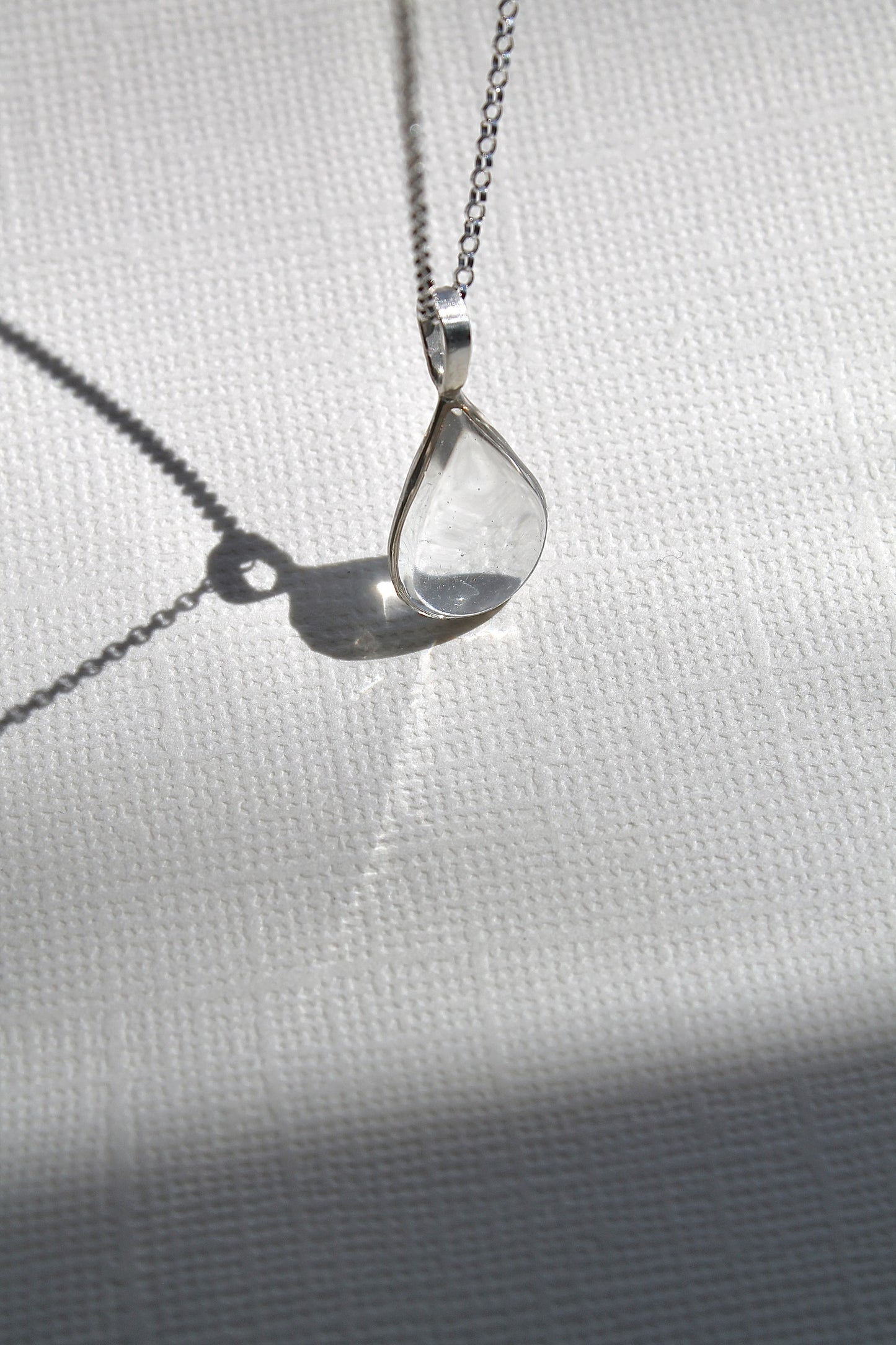 "APRIL SHOWERS" LARGE RAINDROP NECKLACE - STERLING SILVER
