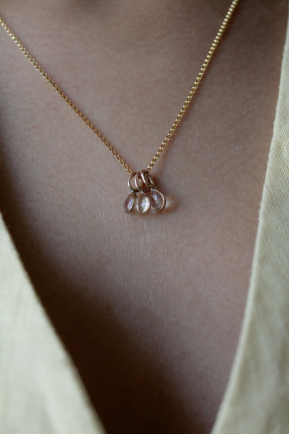 "APRIL SHOWERS" MULTI RAINDROP NECKLACE - 14K GOLD FILLED