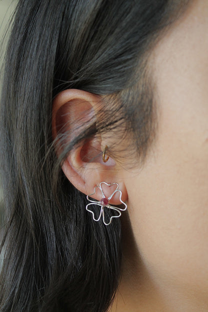 PHLOX STUDS - STERLING SILVER