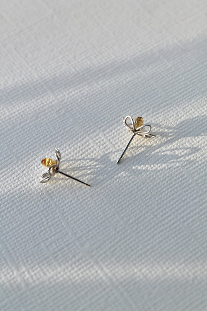 DAFFODIL STUDS - STERLING SILVER