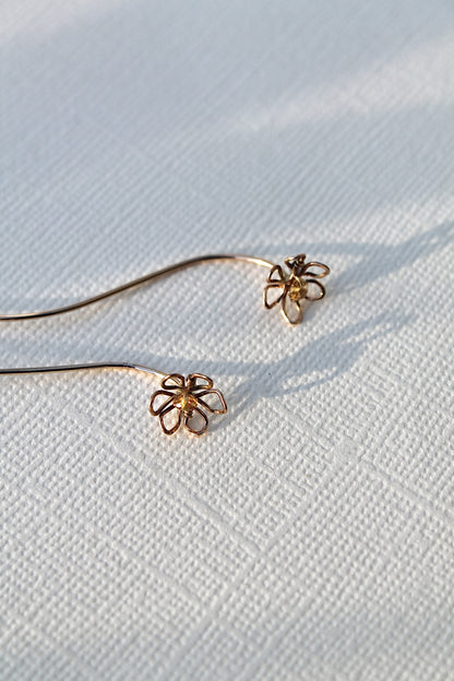 DAFFODIL THREADERS - 14K GOLD FILLED