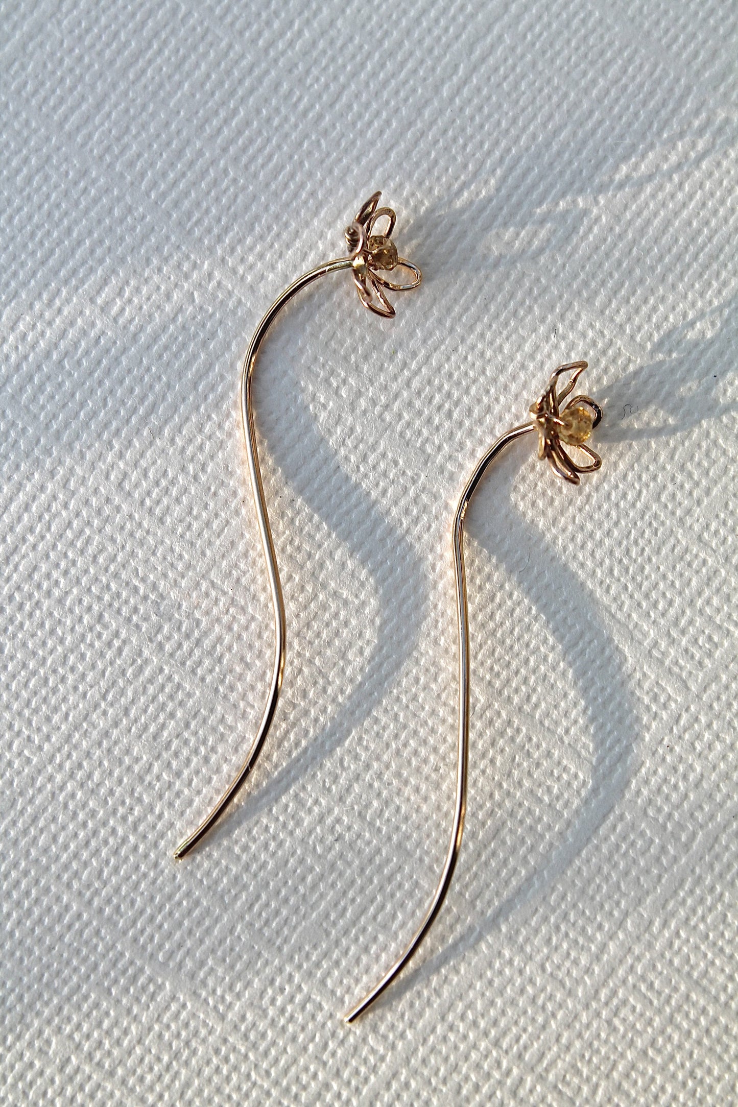 DAFFODIL THREADERS - 14K GOLD FILLED