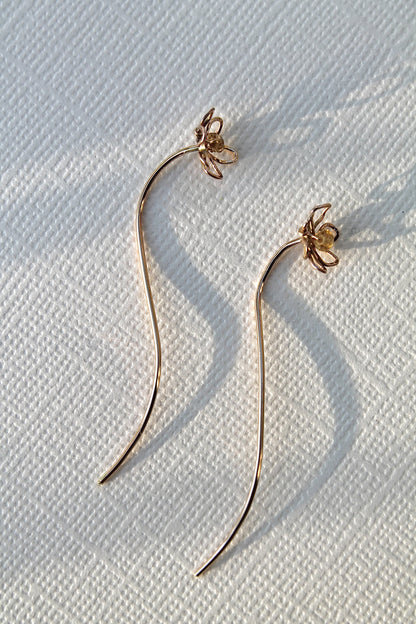 DAFFODIL THREADERS - 14K GOLD FILLED