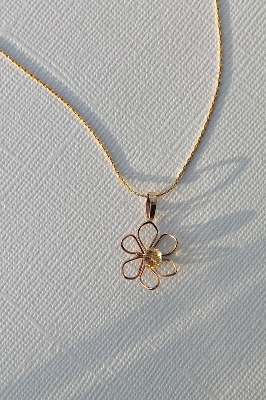 DAFFODIL PENDANT NECKLACE - 14K GOLD FILLED